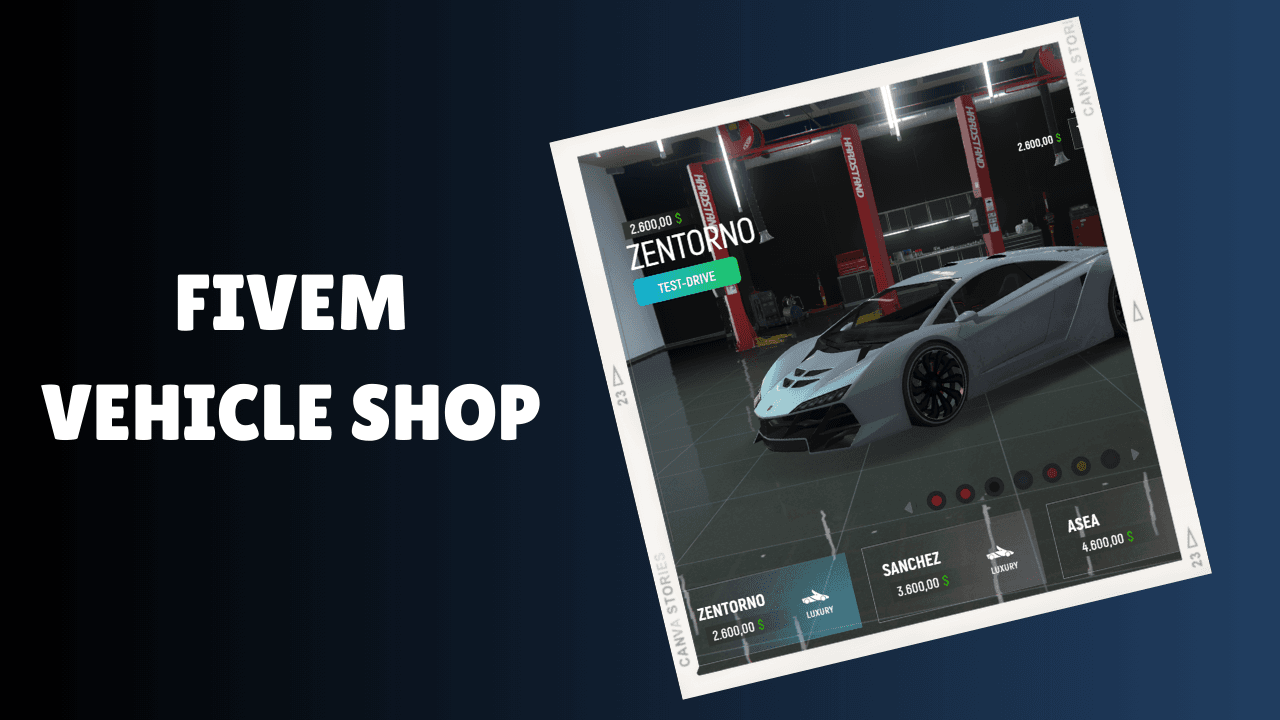 fivem vehicle shop