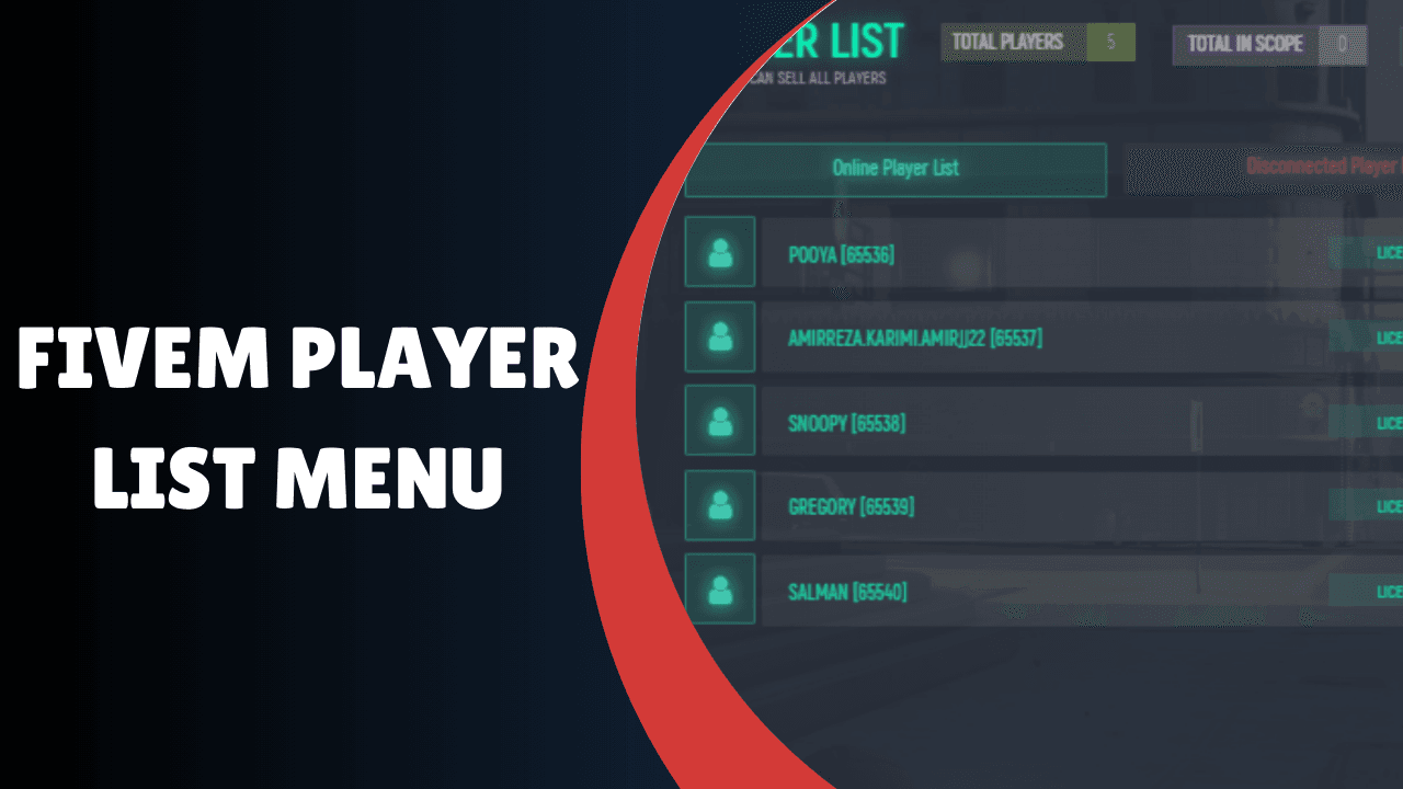 menu da lista de jogadores do fivem