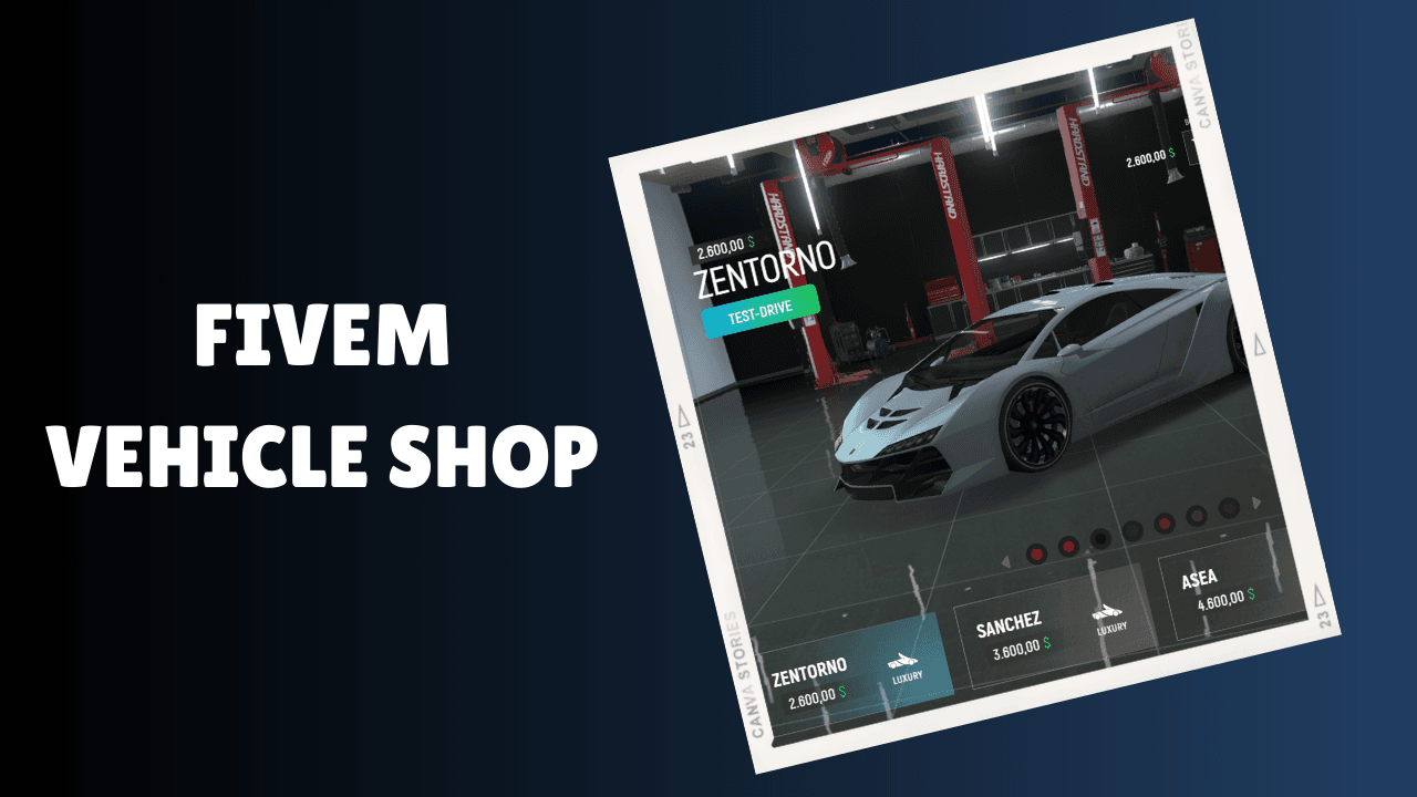 fivem vehicle shop